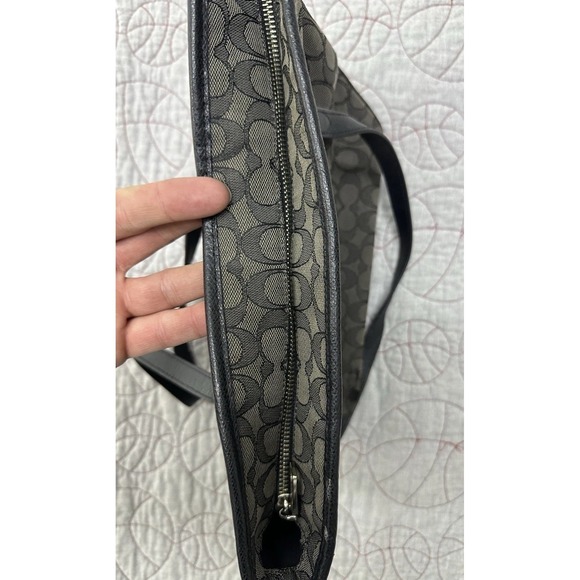 Coach Signature Zip Top Tote Monogram Classic Bag - Picture 7 of 13